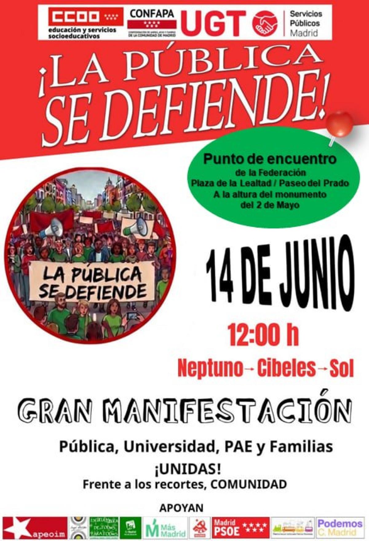 El 14 de junio tenemos una cita con la Educación Pública