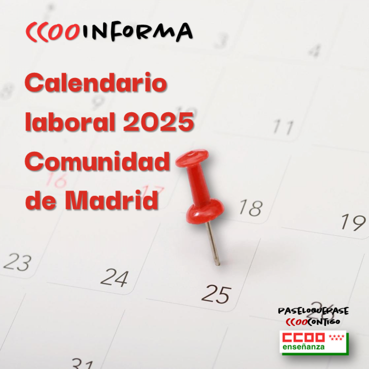 La Comunidad de Madrid aprueba el calendario laboral de 2025