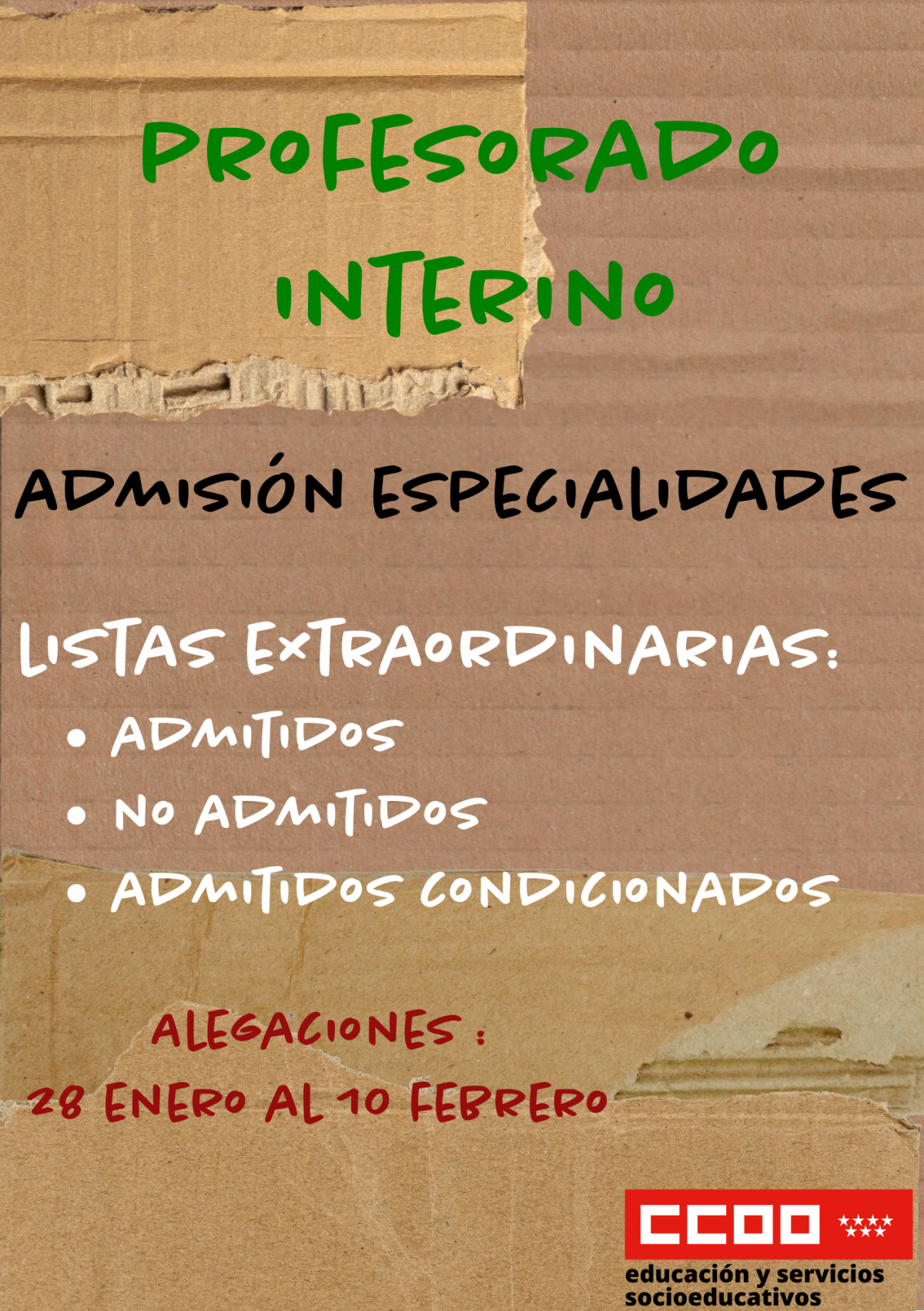 Listas extraordinarias