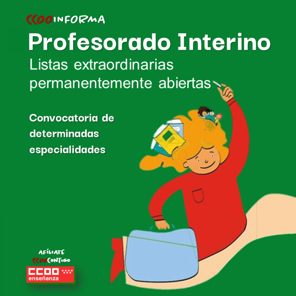 Convocatoria de determinadas especialidades