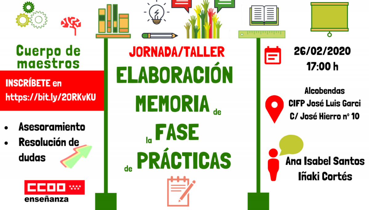 Jornada/taller para la elaboración de la memoria de la fase de prácticas Alcobendas