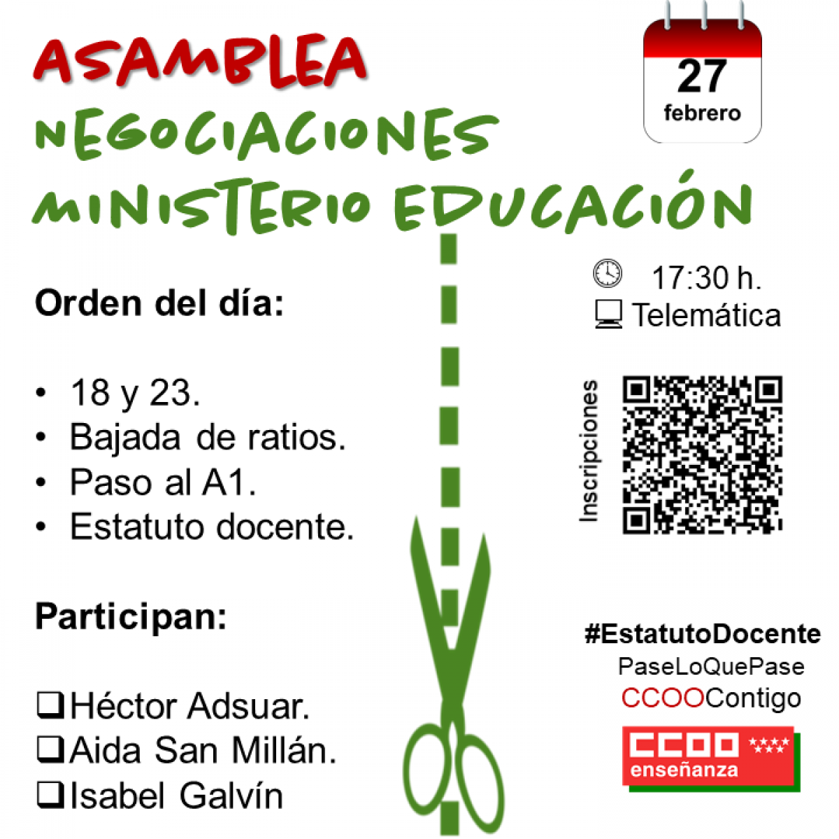 Asamblea: Negociaciones Ministerio Educacin