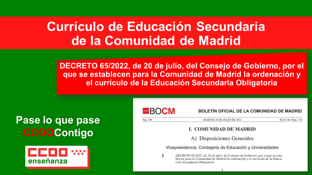 Currículo Educación Secundaria de la Comunidad de Madrid