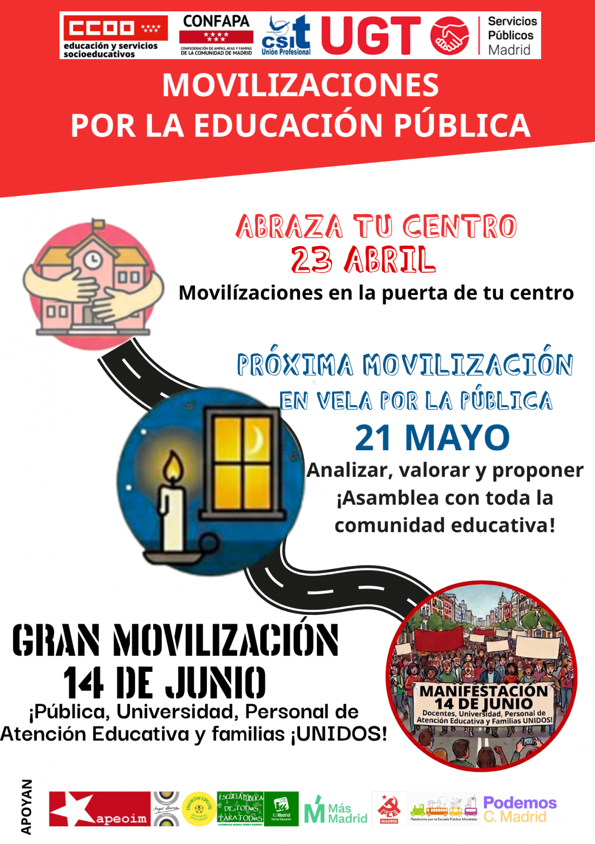 Cartel de Movilizaciones