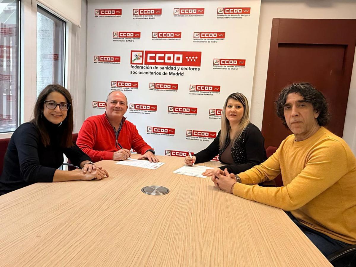Firma acuerdo formación Federación de Sanidad y Sectores Sociosanitarios CCOO Madrid