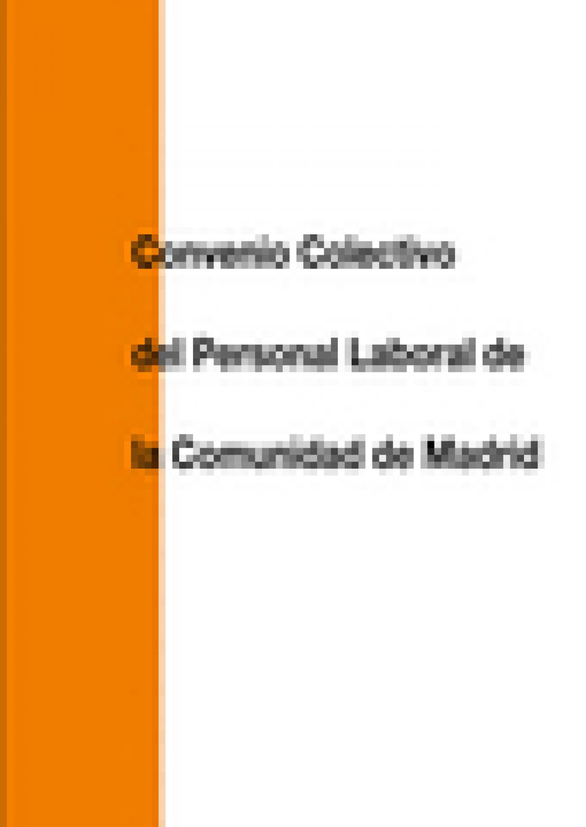 Convenio Colectivo del Personal Laboral de la Comunidad de Madrid