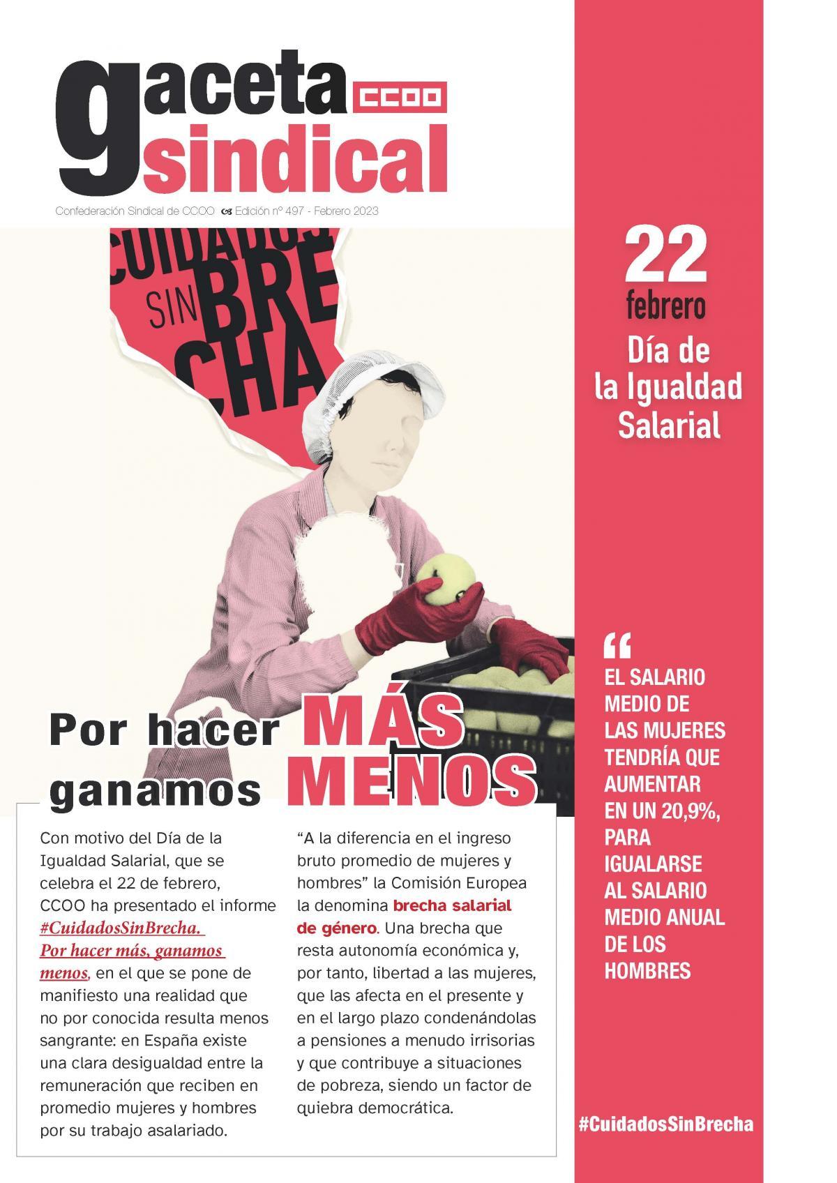 Gaceta Sindical. Especial 22 de Febrero: Día de la Igualdad Salarial