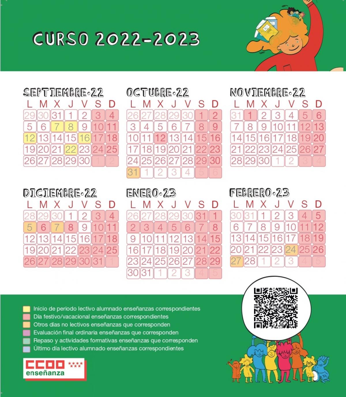 Calendario escolar 2022-2023 1er semestre