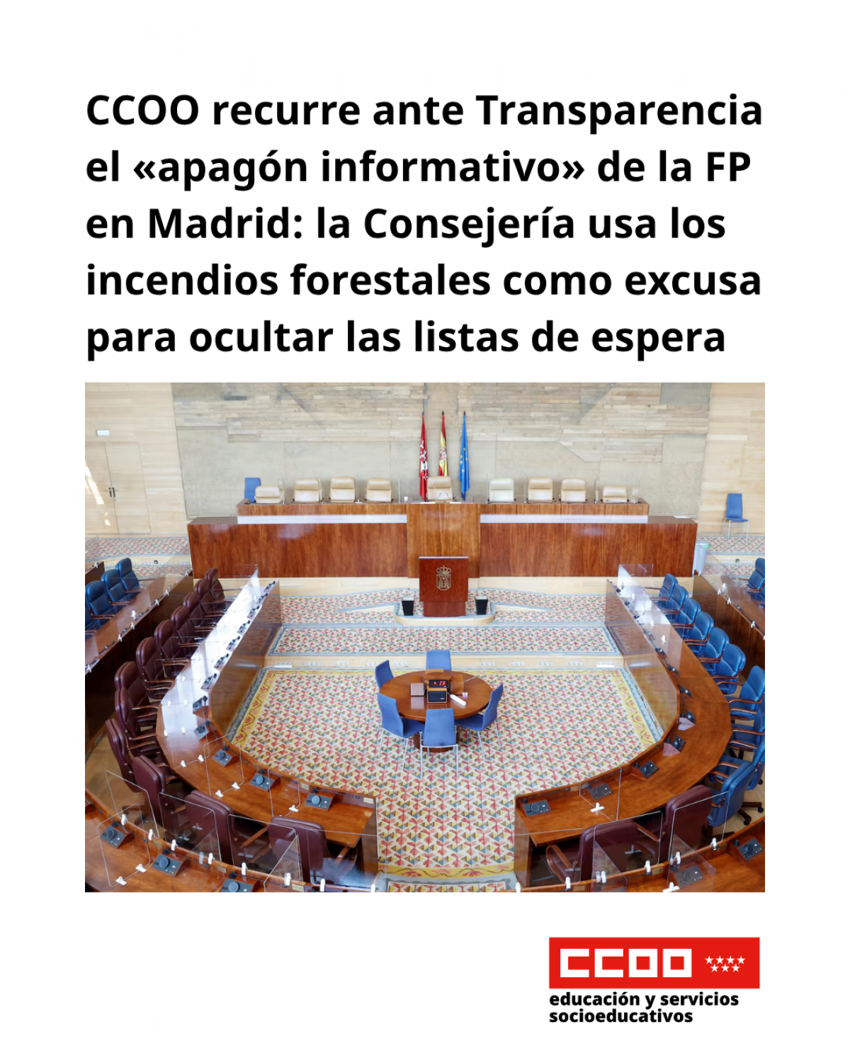 CCOO recurre ante Transparencia
