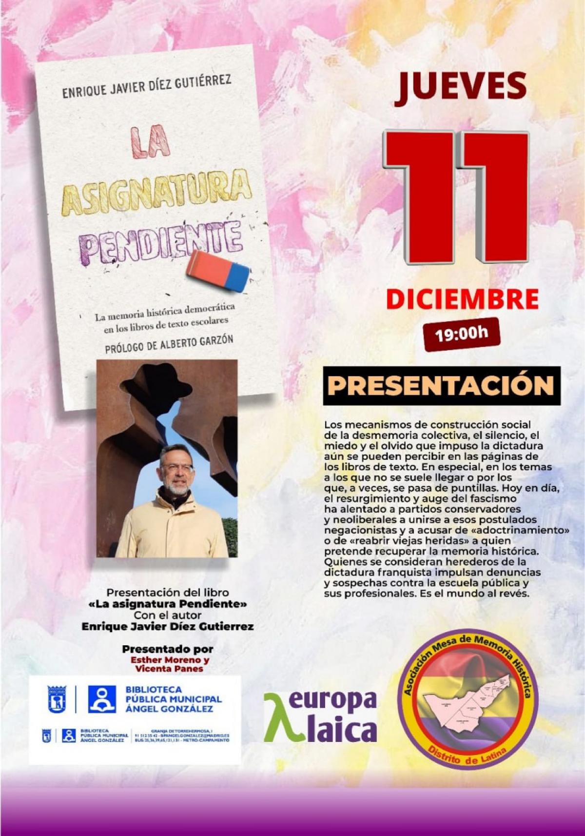 Presentación del libro: "La asignatura pendiente"