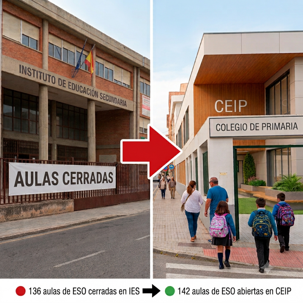 Cierre de aulas en IES