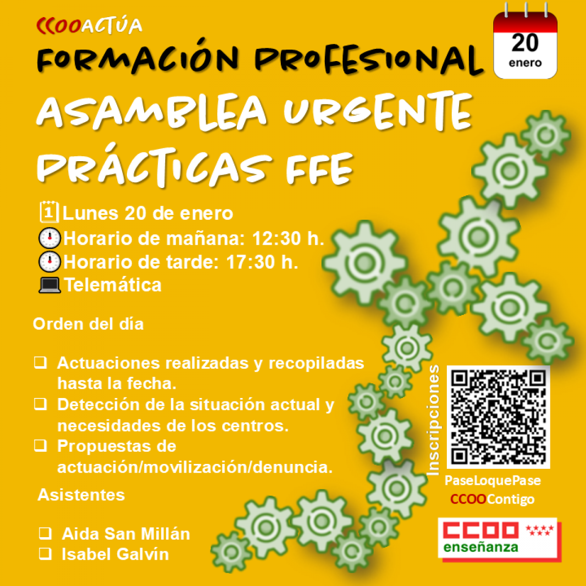 Formacin ProfesionalAsamblea Urgente Prcticas FFE