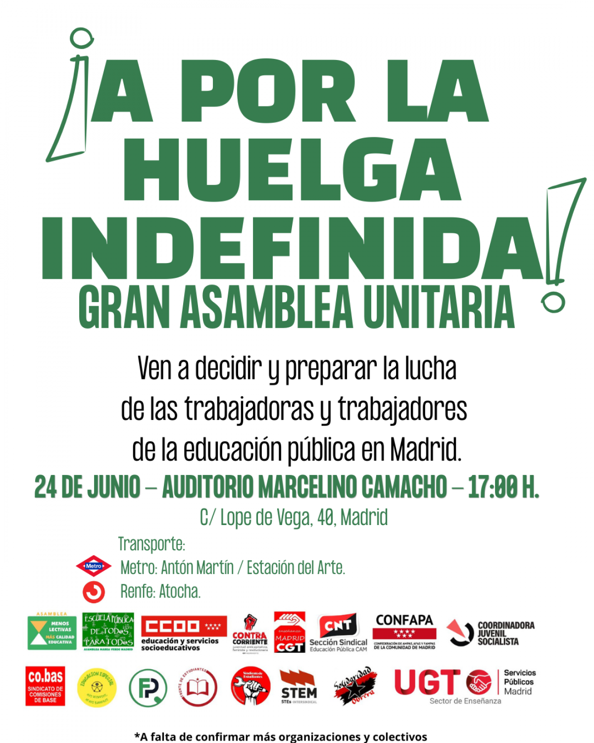 ​¡Hacia la huelga indefinida!