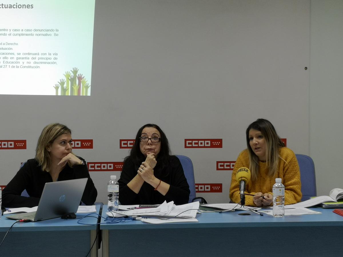 CCOO denuncia que faltan 315 especialistas en Pedagogía terapéutica y en Audición y lenguaje en los centros de primaria y secundaria de la zona sur de Madrid
