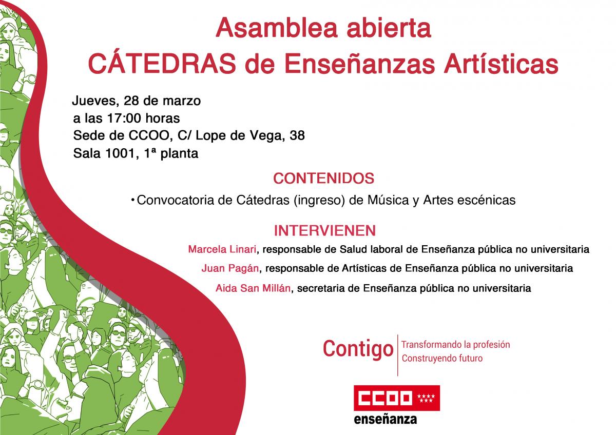 Asamblea: Cátedras de Enseñanzas Artísticas