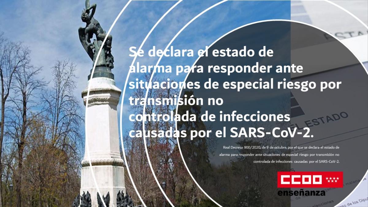 Se declara el estado de alarma para responder ante situaciones de especial riesgo por transmisión no controlada de infecciones causadas por el SARS-CoV-2