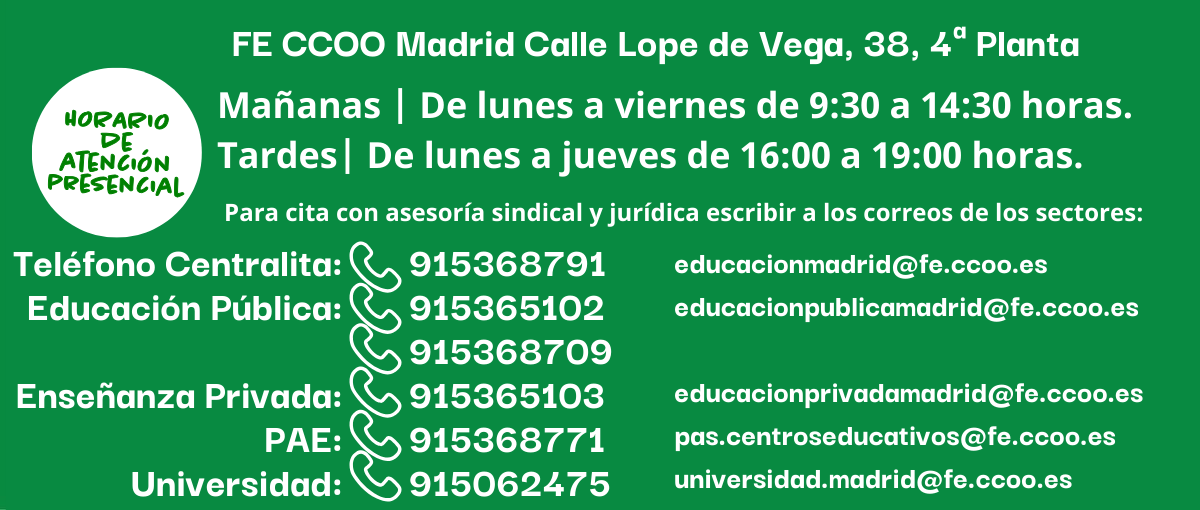 HORARIOS Y TELFONOS 2025