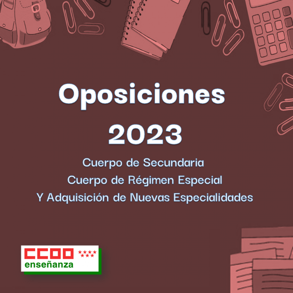 Procesos Selectivos. Oposiciones 2023. Secundaria y RE