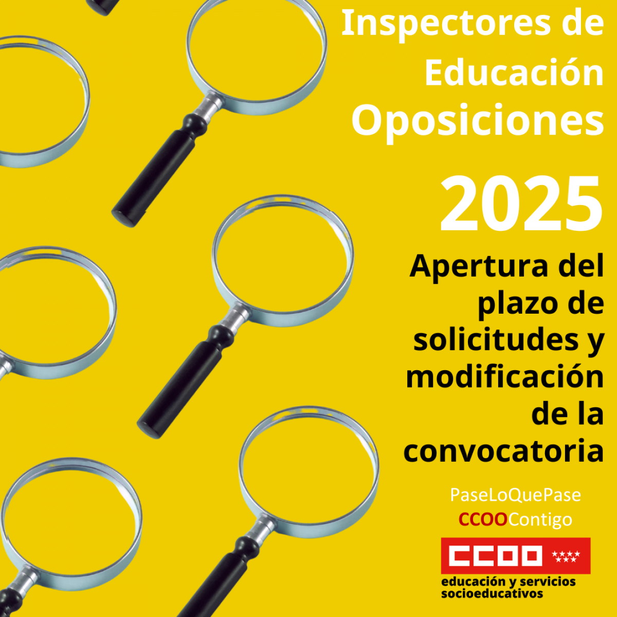 Apertura del plazo de solicitudes y modificación de la convocatoria