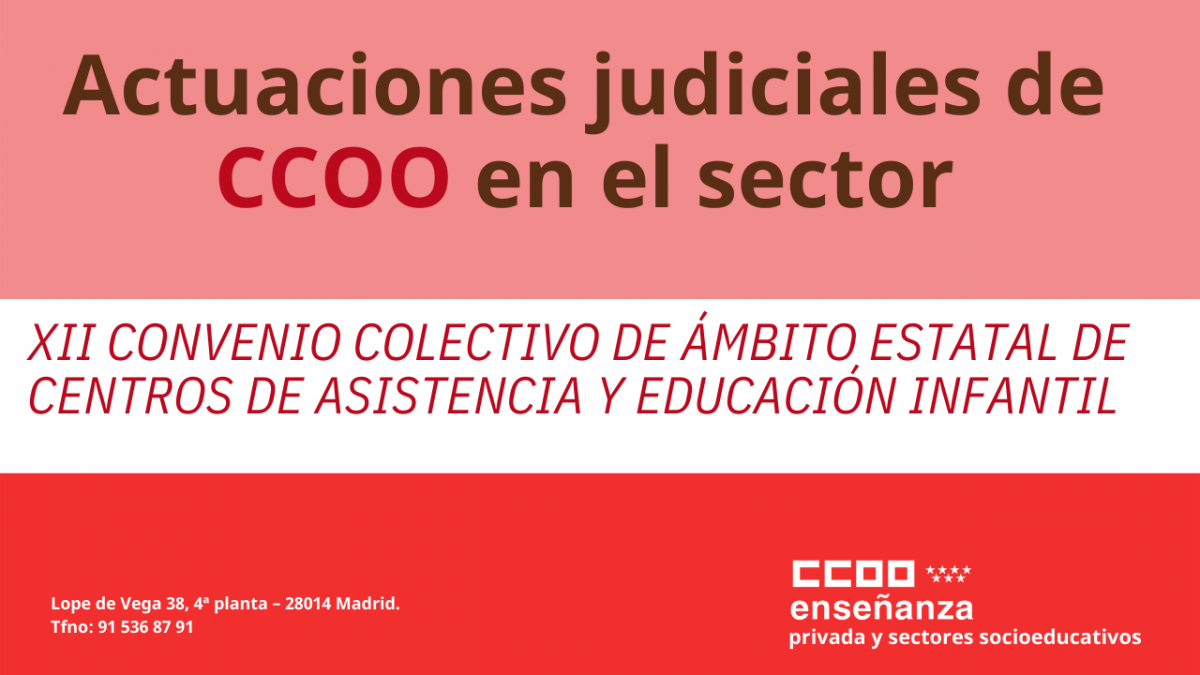 Actuaciones judiciales de CCOO en el sector.