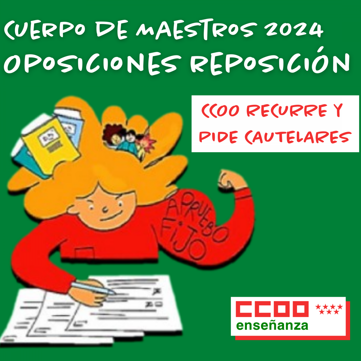 Oposiciones reposicin al Cuerpo de Maestros 2024: CCOO recurre la convocatoria
