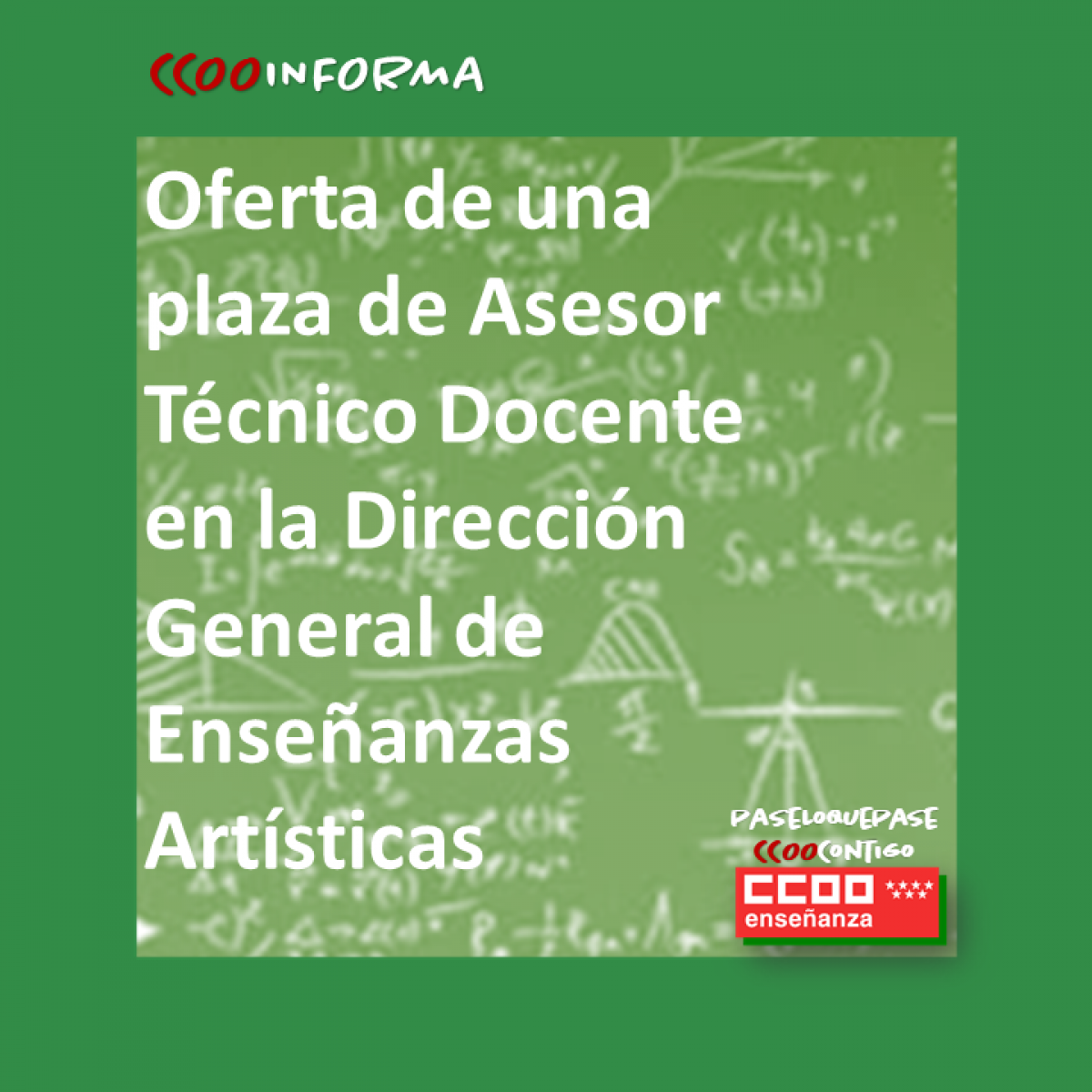 Oferta de una plaza de Asesor Tcnico Docente