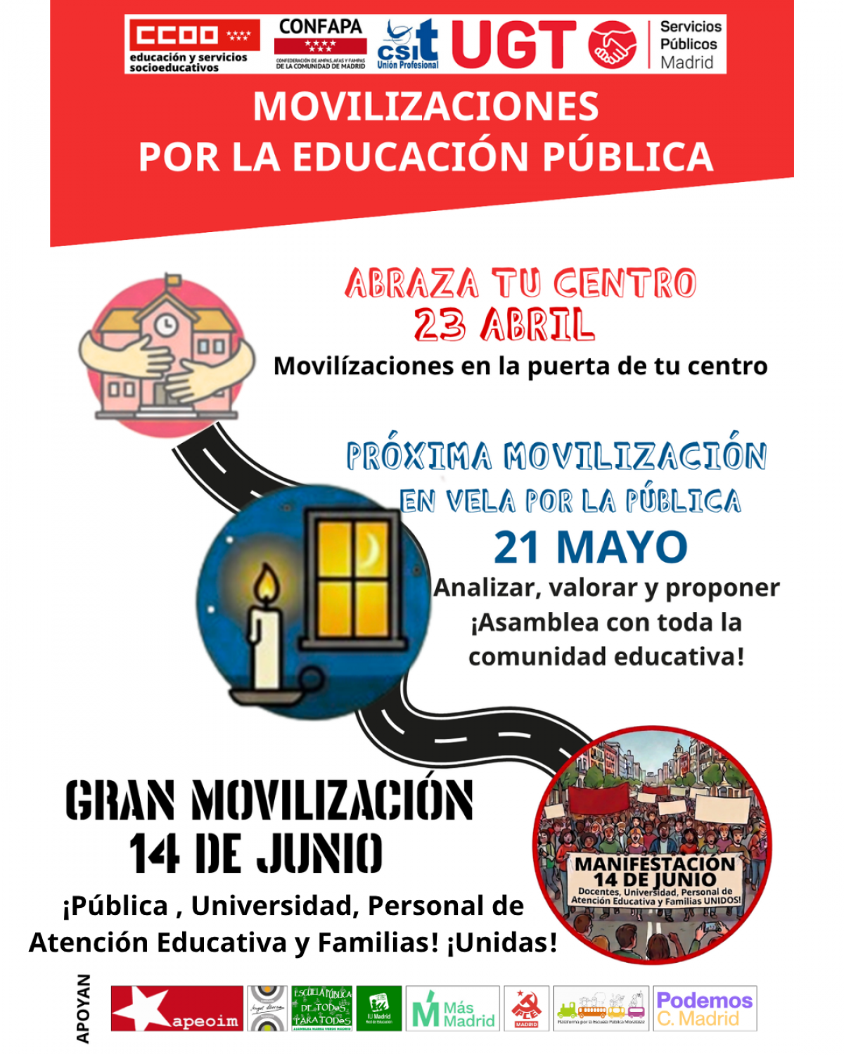 Cartel de Movilizaciones