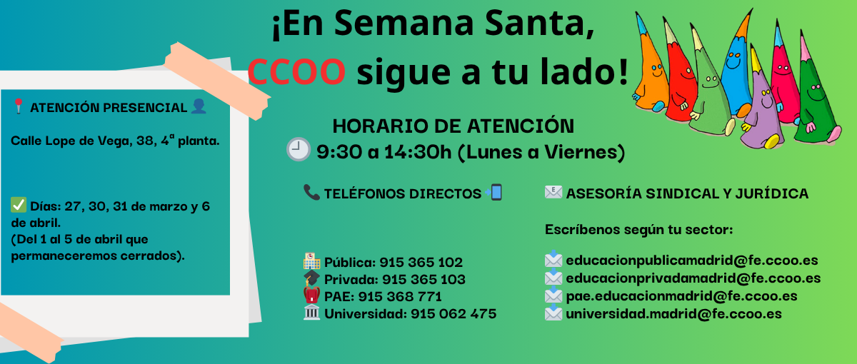 Horarios y Teléfonos Semana Santa 2026