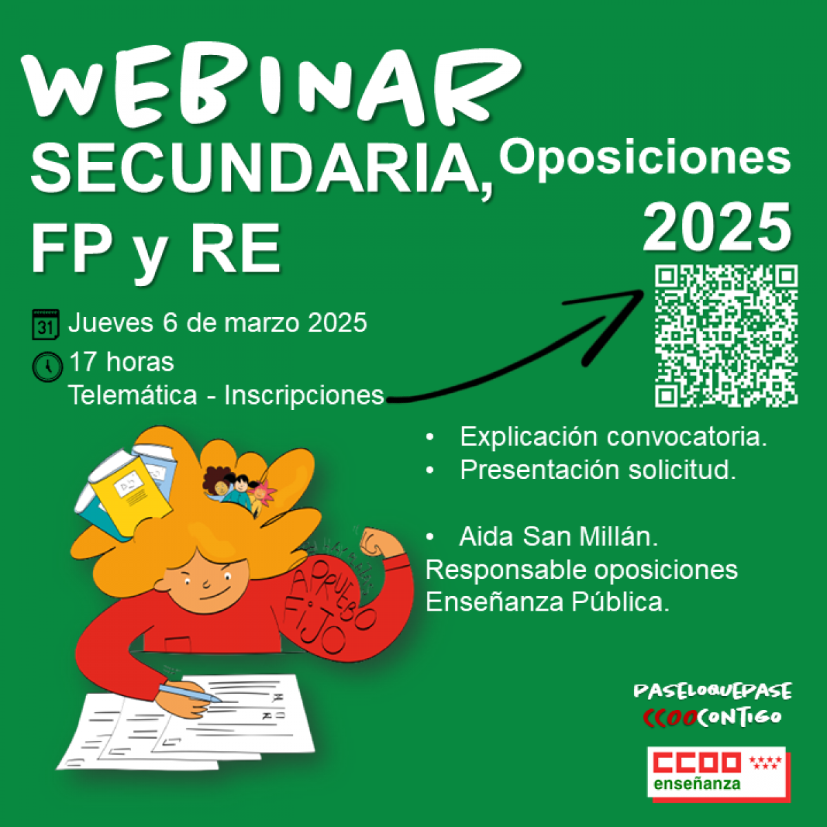 Webinar oposiciones 2025: secundaria, FP y RE