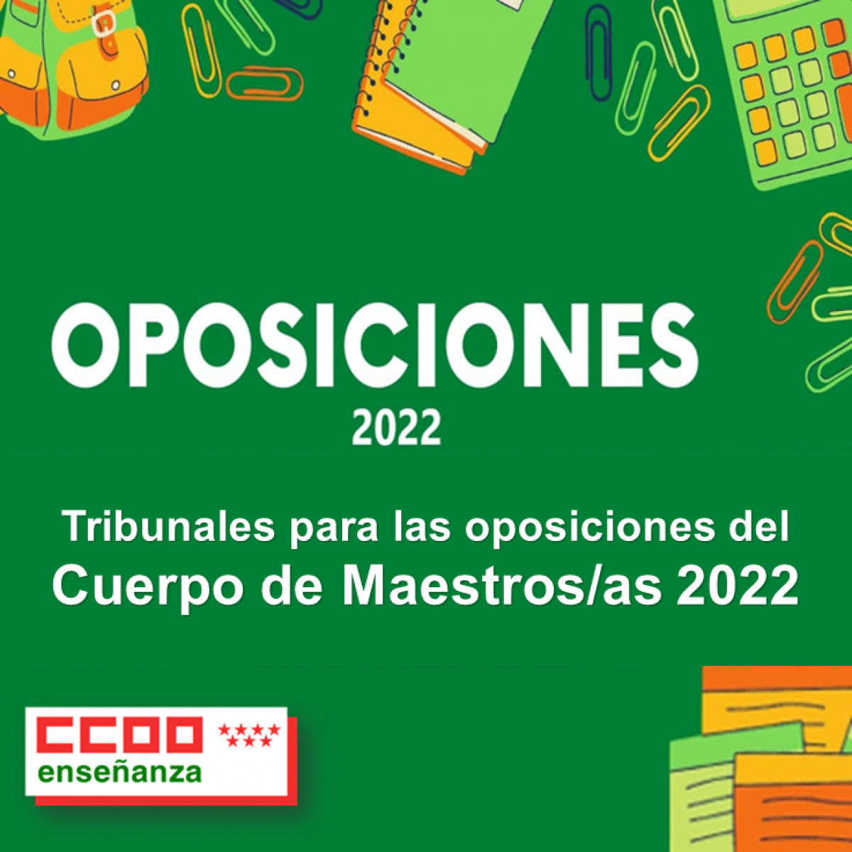 Oposiciones 2022: miembros voluntarios para Tribunales de Oposición al Cuerpo de Maestros (convocatoria)