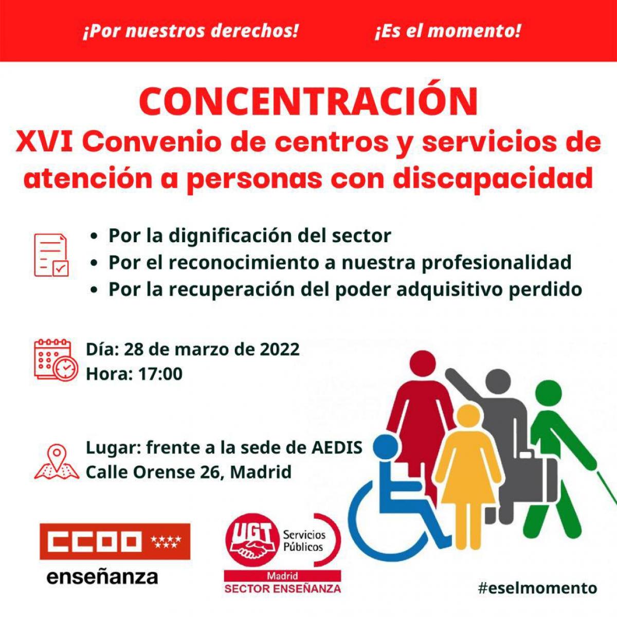 CONCENTRACIÓN: XVI Convenio de centros y servicios de atención a personas con discapacidad