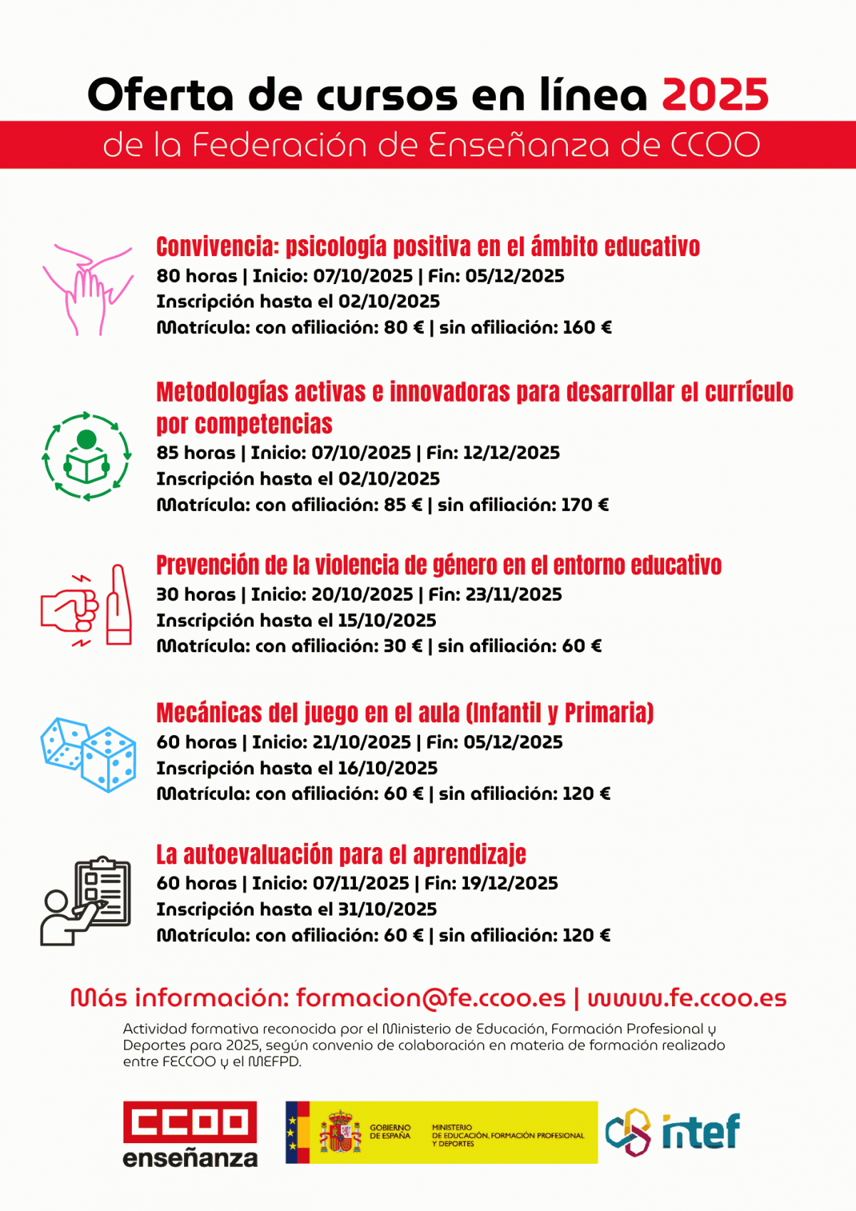 Cursos en línea que arrancan en octubre