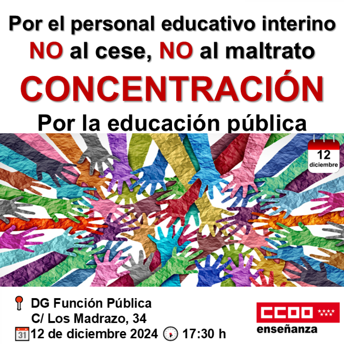 Por el personal educativo interino!