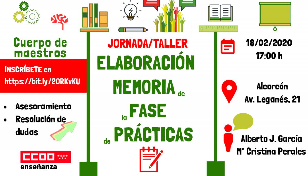 Taller para la elaboración de la memoria de la fase de prácticas en Alcorcón