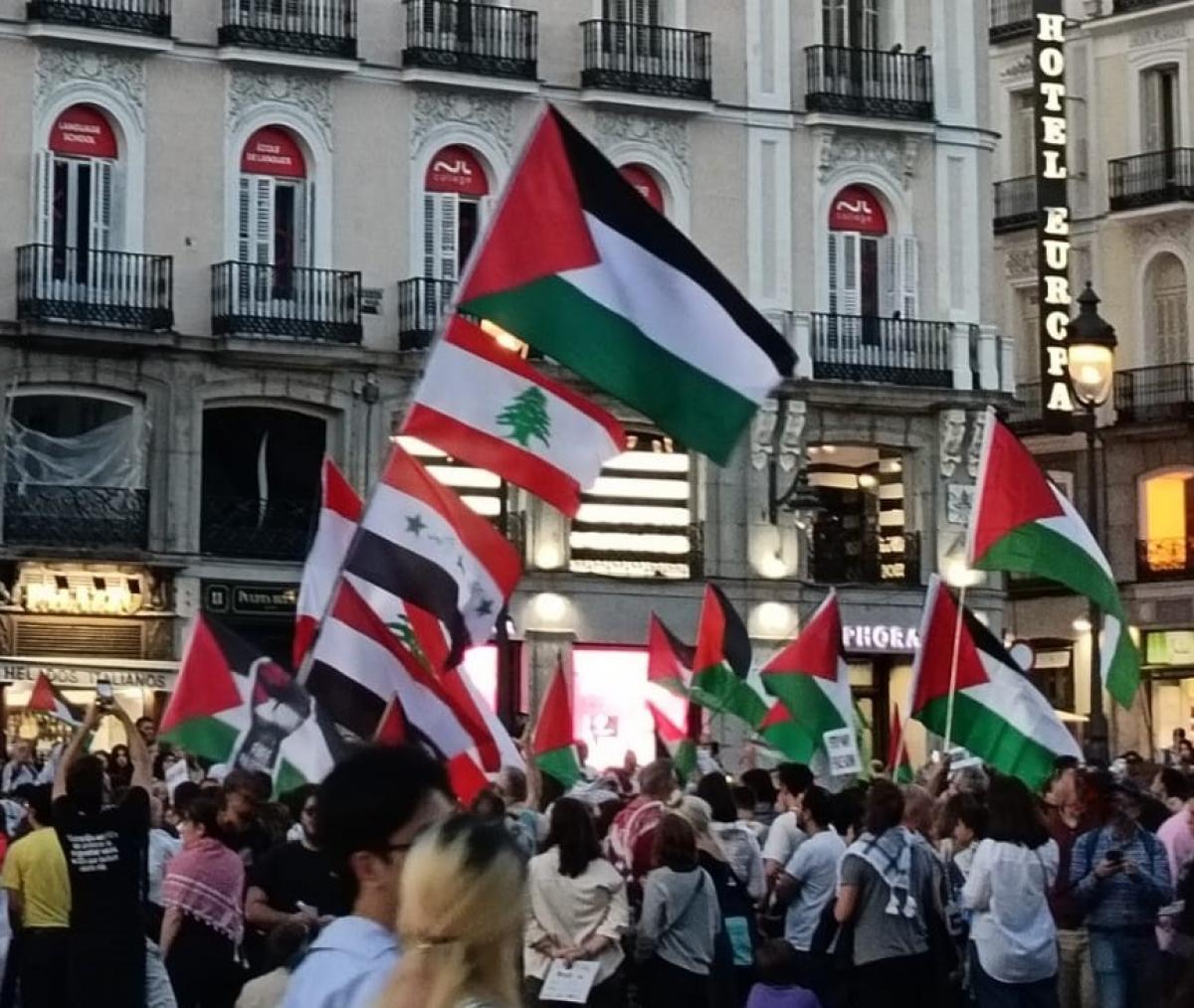 Manifestacin de apoyo a Palestina