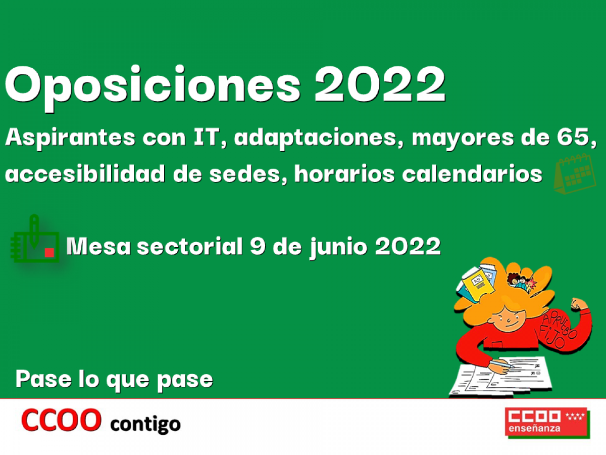Oposiones 2022: aspirantes con IT, Acceso 2, adaptaciones, mayores de 65, horarios y calendario de los Tribunales