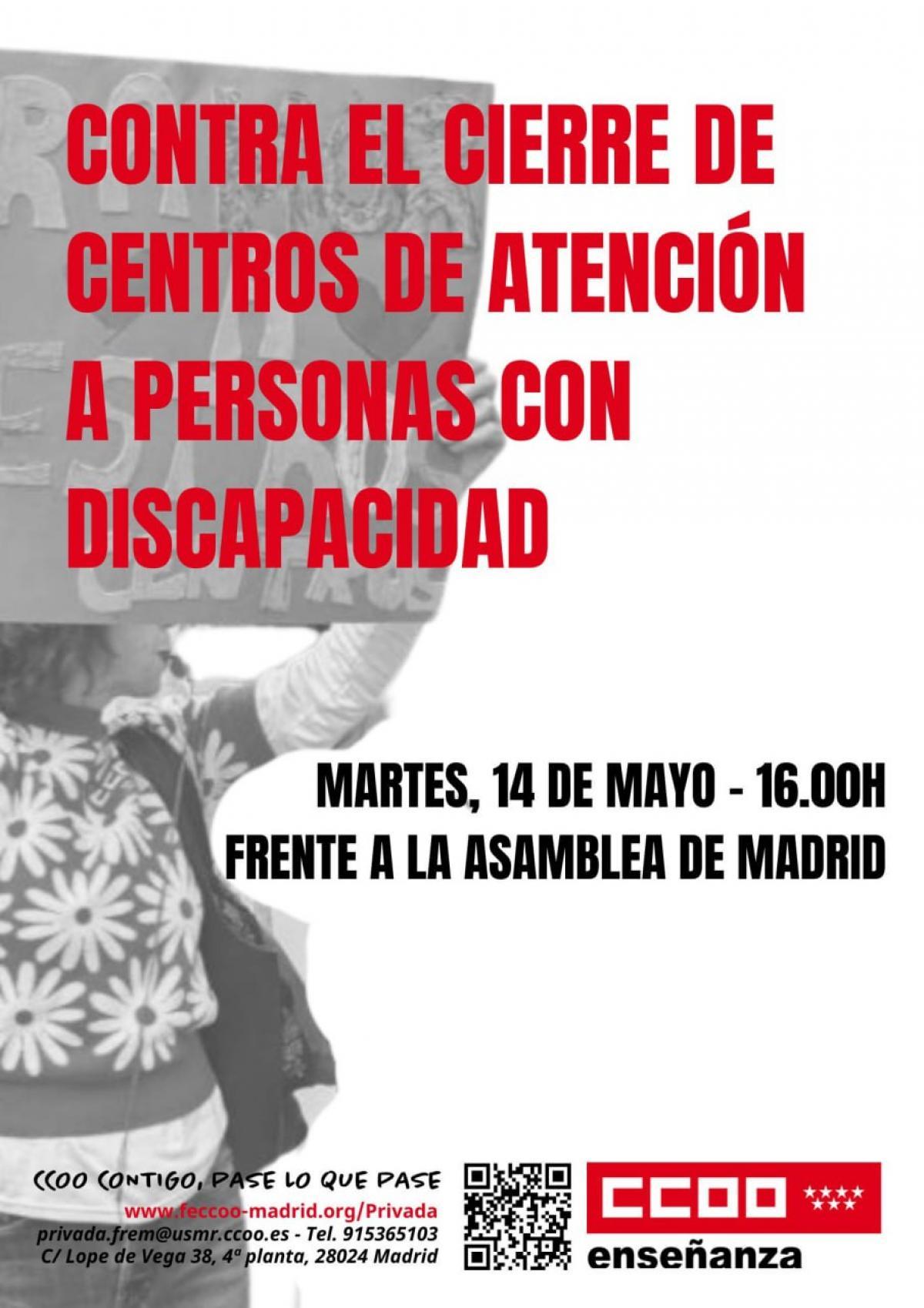 El cierre de los centros de atencin a las personas con discapacidad de Pozuelo de Alarcn, llega a la Asamblea de Madrid