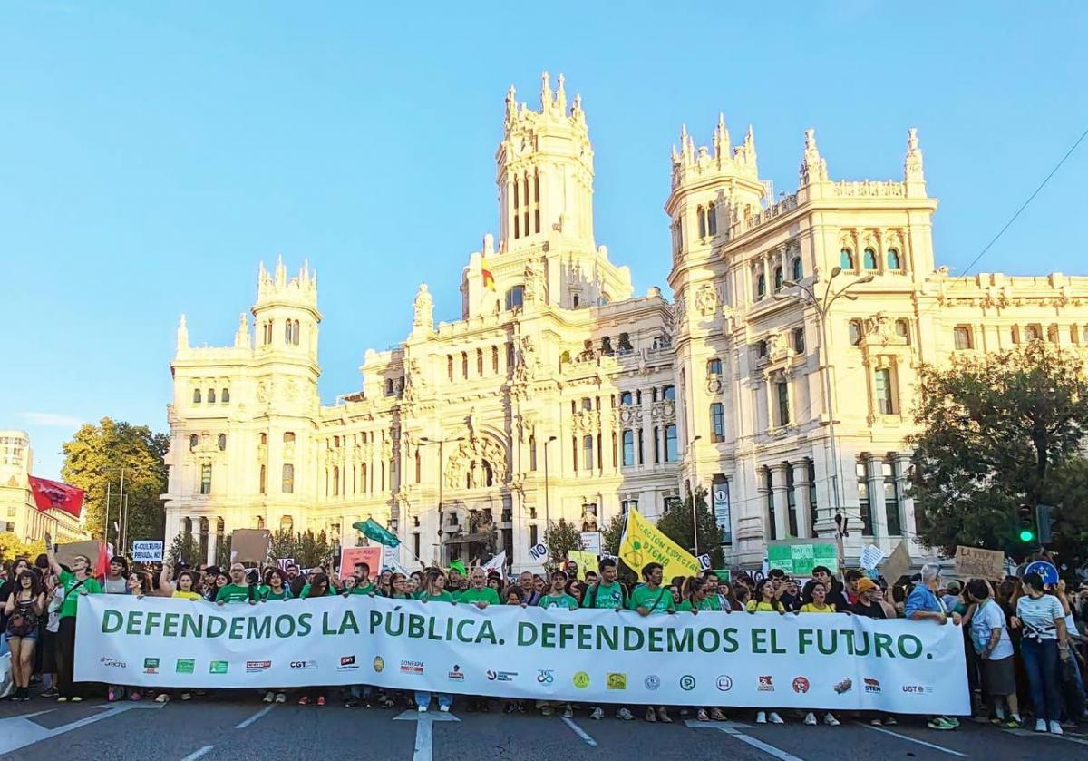 Manifestación 14O Huelga indefinida
