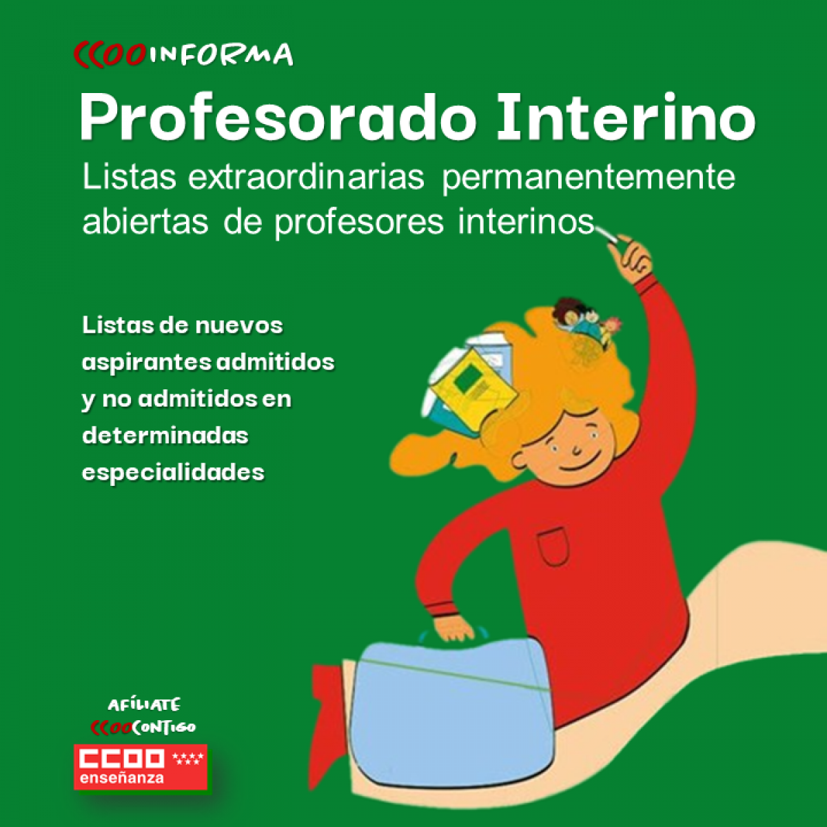 Listas de nuevos aspirantes admitidos y no admitidos en determinadas especialidades