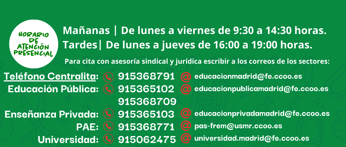 Horarios y Teéfonos