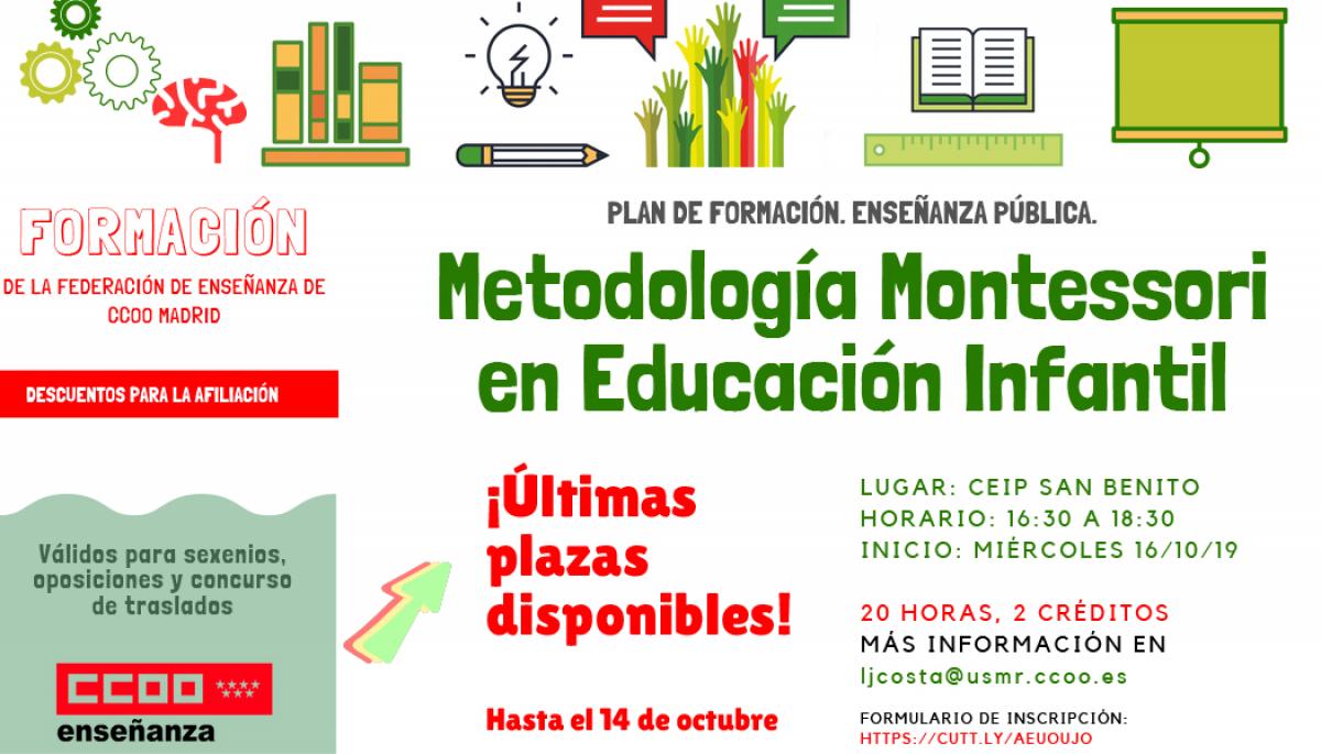 Curso Metodología Montessori en Educación Infantil