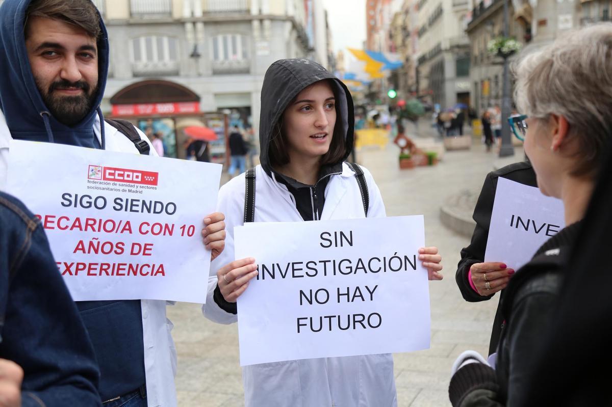 Reivindicaciones para mejorar las condiciones de los y las investigadores/as en Madrid