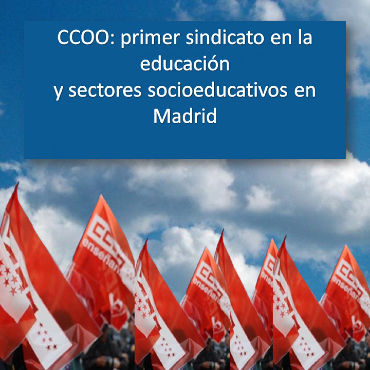 CCOO: primer sindicato en la educacin y sectores socioeducativos en Madrid