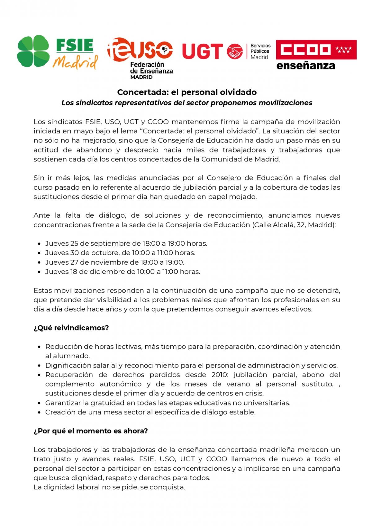 Comunicado conjunto 10 de septiembre 2025