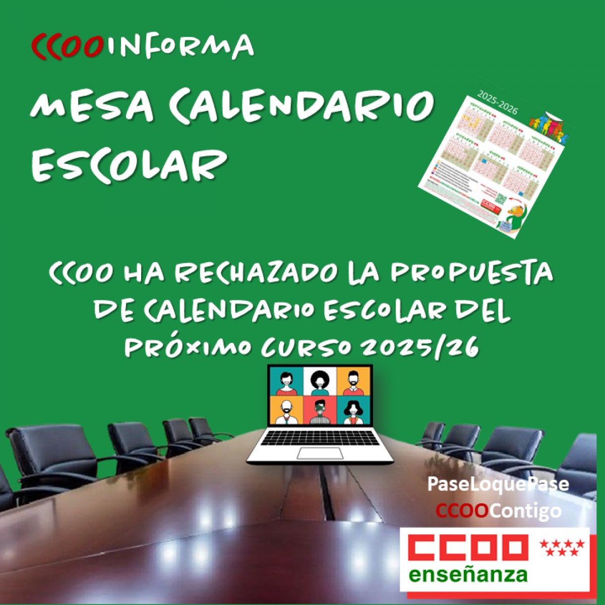 Mesa Calendario Escolar