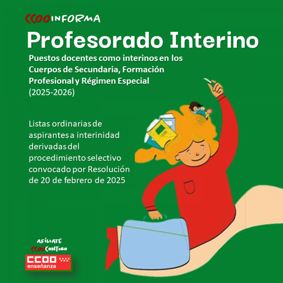Listas ordinarias definitivas de las especialidades convocadas