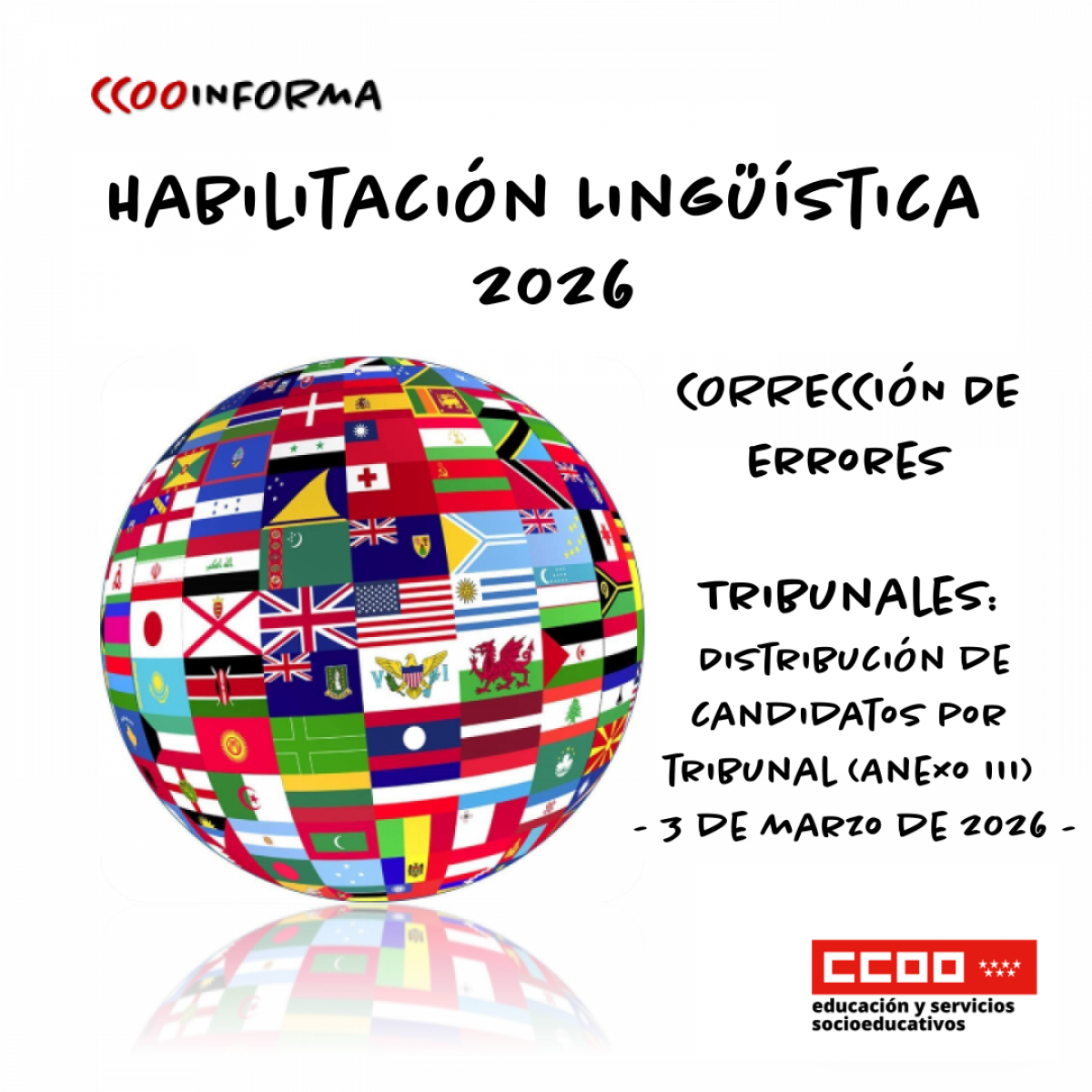 Corrección errores Habilitación lingüística